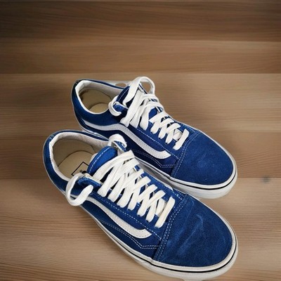 Vans Old Skool-aid Shoes Mens Size 7.5 Blue White Suede Skate Sneakers 721356