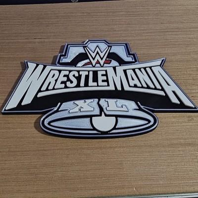WWE Mattel WrestleMania XL 40 2024 8 X 5 Logo Accessory