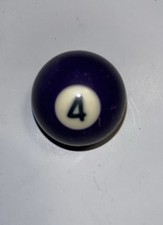 Replacement Mini Billiard Pool Ball 1.5" Ball Number 4 Solid Purple Miniature