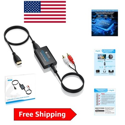 Seamless eARC/ARC to RCA Audio Extractor with 7ft Cable - Superior PCM Support!