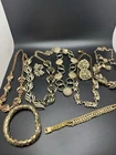Vintage Signed Trifari Coro Sarah Cov Lot Chunky Gold Tone Necklaces