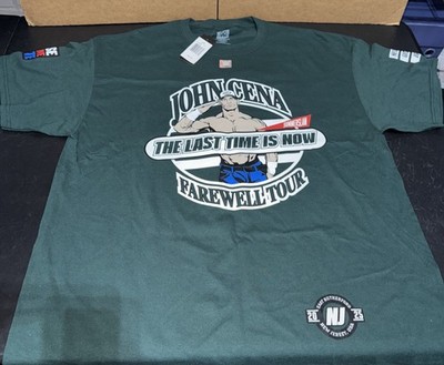 WWE Men's John Cena Farewell Tour Summer Slam NJ Shirt XL Green