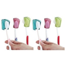 6Pcs Multicolor Toothbrush Holder Travel Toothbrush Head Covers with Suction ...
