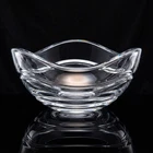 Vtg Tiffany & Co Josef Riedel Crystal Wave Bowl Signed 6.25" Modern Art Glass