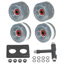 New Patikil Roller Skate 4 Wheel Set Bearings Tool Kit Gray/Red Quad Skate