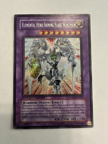 Elemental HERO Shining Flare Wingman CT03-EN004 YuGiOh Collectible Tins 2006 card