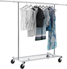 Tatkraft Duncan - Professional Folding Clothes Rail with Removable Shoe Rack on