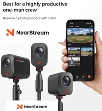 NearStream 3-Pack Live Streaming Camera 2K Streaming Webcam With 40X Hybrid Zoom