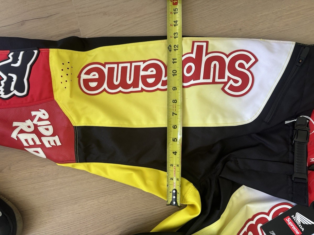 Supreme Honda Fox Racing Moto Pant Yellow Red Black Mens Medium