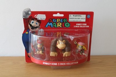 Donkey Kong Diddy & Dixie Kong Mini Figuren 3 Pack Nintendo Super Mario NEU OVP