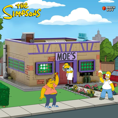 The Simpsons Moe's Tavern Building Blocks, Modular Bricks Set