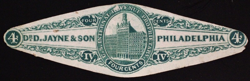 RS149a 4c Dr Jayne & Son US Revenue Match & Medicine Private Die Proprietary