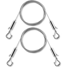 Adjustable Picture Hanging Wire 6.6FT Heavy Duty Stainless Steel 100lbs