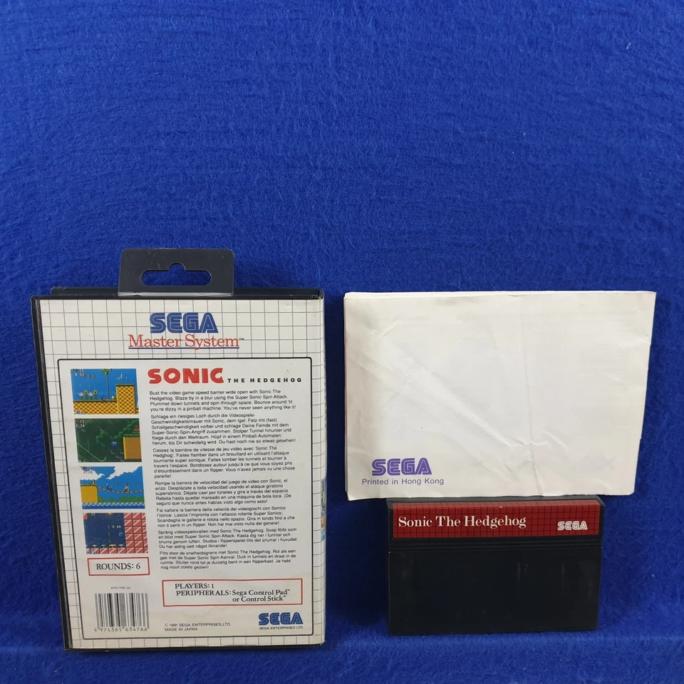 Master System SONIC THE HEDGEHOG *x Boxed & Complete PAL REGION FREE Works in US - Image 2 of 4