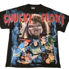 Chucky x Toy Story CHUCKY STORY AOP Double-Sided Single Stitch Modern Tee XL