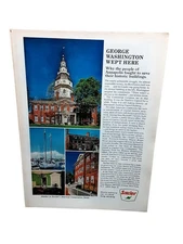 1968 Sinclair Oil Ad – George Washington Wept Here Annapolis Maryland