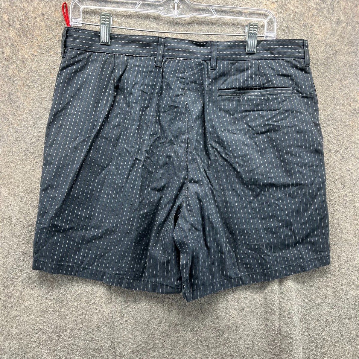 Prada Sport Shorts Mens 50 Blue Pinstripe Designer Dressy Golf Red