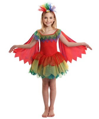 Mädchen Papagei Vogel Kostüm Kinderkostüm Welttag des Buches Halloween Tutu Outfit
