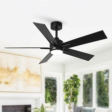 WHOSE LAMP 48 INCH CEILING FANS REMOTE CONTRO BEDROOM CEILING FAN - BLACK