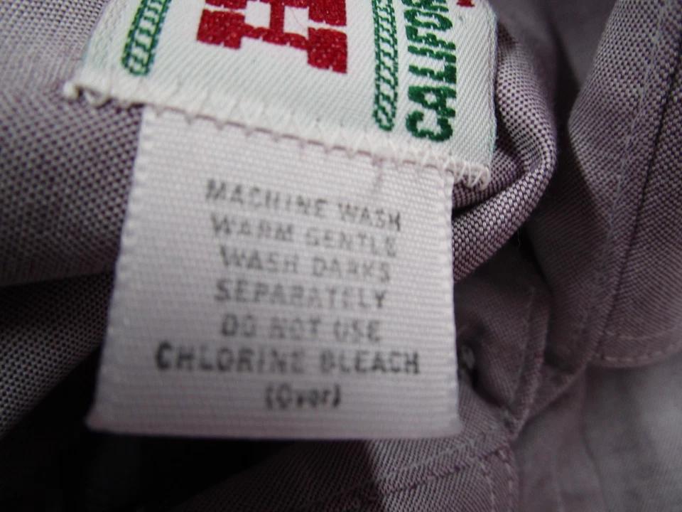 Vintage H Bar C Shirt Mens 16 33 Purple Button Up Rancher Yoke Made in USA - Изображение 4 из 4