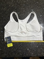 Xersion Women's Sports Bra XL White New With Tags Medium Support Quick-dri Cups