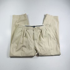 Polo Ralph Lauren Vintage Andrew Chino Pants Beige Pleated Men  s Size 38x30