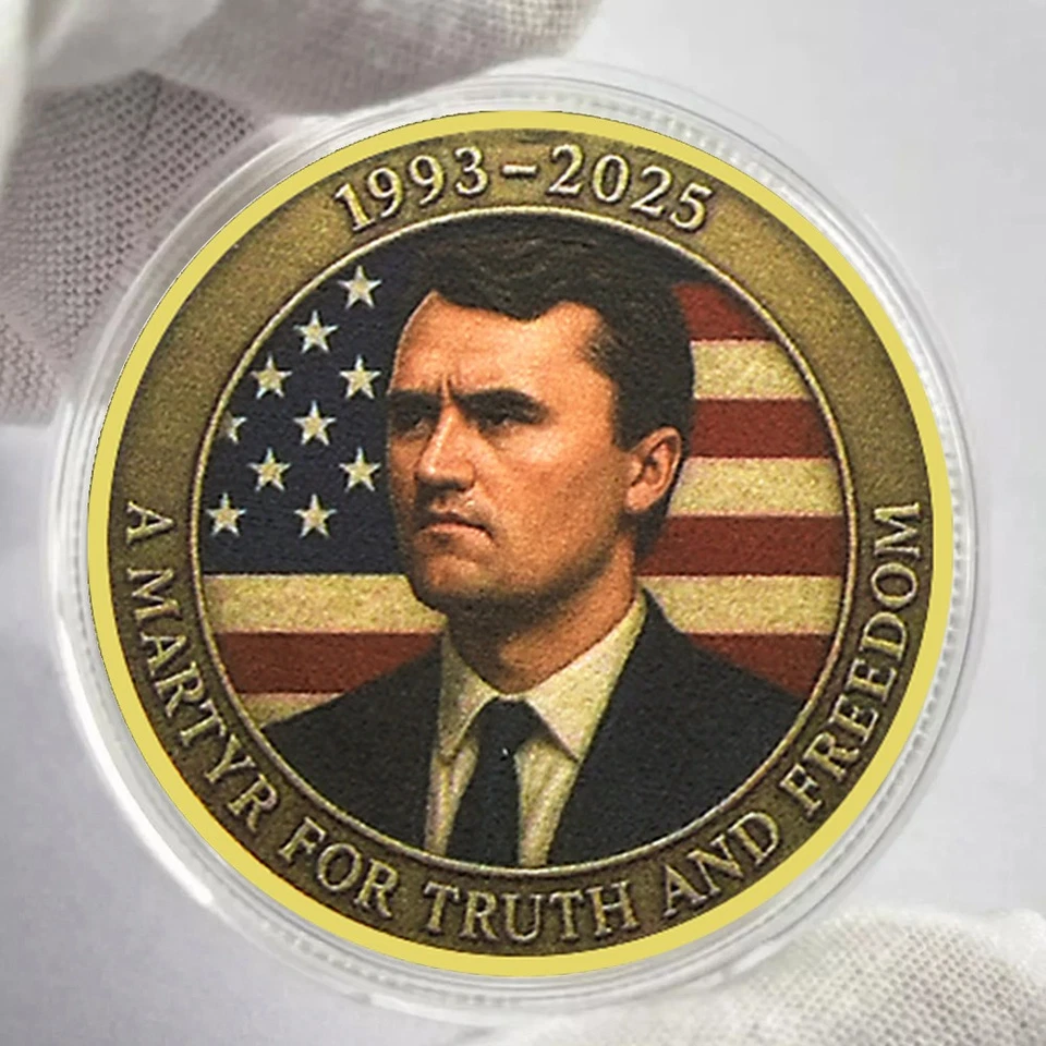 Charlie Kirk 1993–2025 Memorial Golden Coin Champion of Christ Truth Freedom USA - image 3 of 4