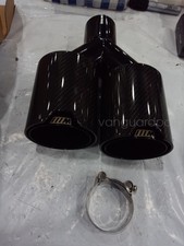 Opened Box Carbon Fiber Dual Exhaust Twin End Tips Tail Pipe 2.5inch Or 63mm Us Opened Box Carbon Fiber Dual Exhaust Twin End Tips Tail Pipe 2.5inch Or 63mm Us