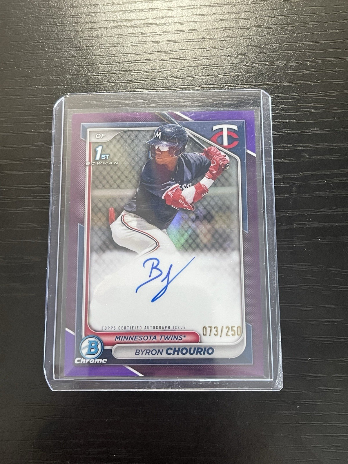 2024 1st Bowman Chrome Byron Chourio #CPA-BCH Purple Refractor Auto /250