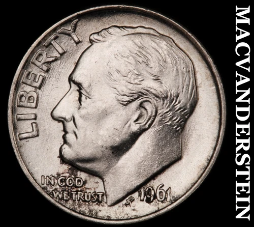 1961 Roosevelt Dime- Silver Choice Gem Brilliant Uncirculated  #i4115