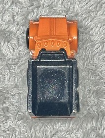 1987 Micro Machines Diecast Dump Truck Vehicle Orange & Black Trunk Bed Galoob