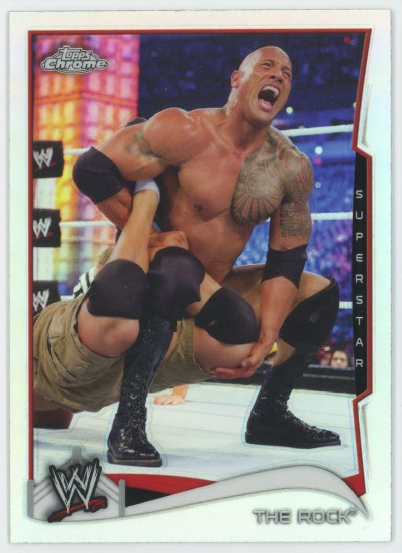 2014 Topps Chrome WWE Refractor The Rock #40 C14