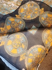 1950's/1960's Sheer Nylon Scarf - Vtg - 26"x26" - Japan