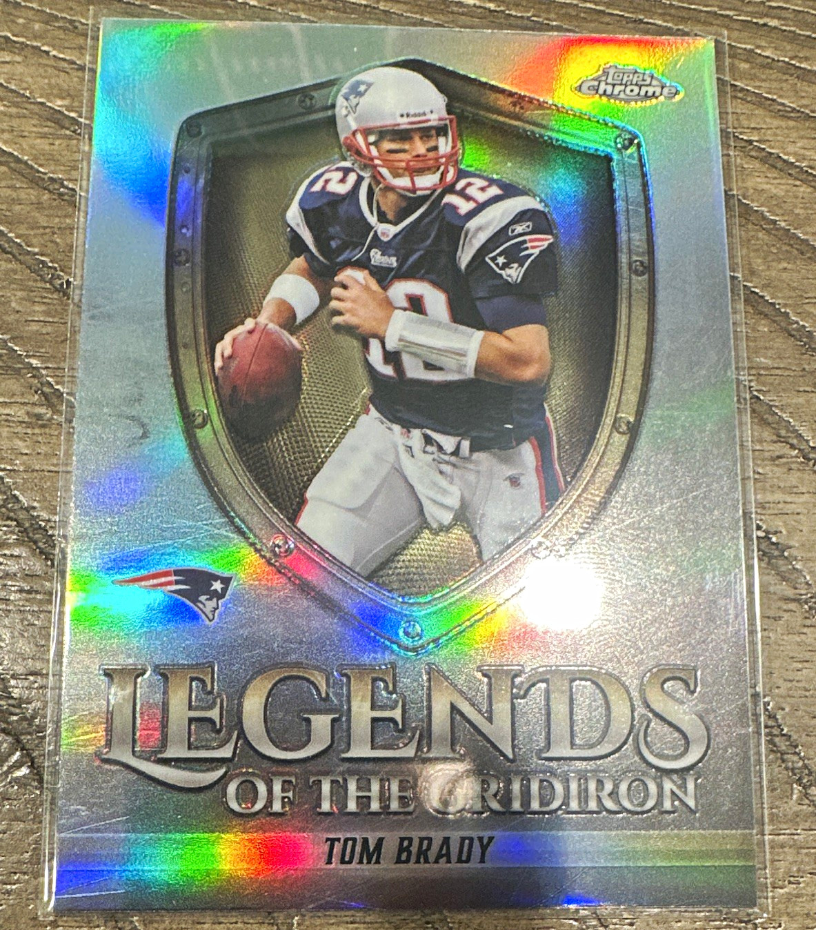 Topps 2025 Chrome Tom Brady Legends of the Gridiron LOG-9 Refractor