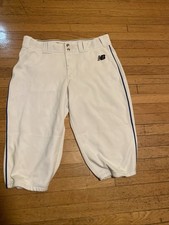 Mens New Balance Baseball Knickers Size Large White With Blue Piping