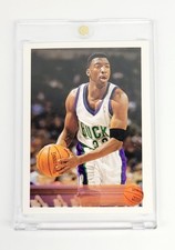 RARE BLANK BACK TEST PROOF NO NAME LOGO 1996-97 Topps JOHNNY NEWMAN MILWAUKEE 