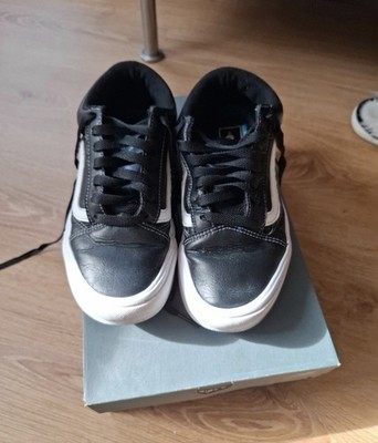 VANS Old Skool Sneaker Low Top Schwarz/Weiß Kunstleder Schnürung EU 37