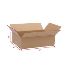 100 Pack 6"x4"x2" Corrugated Cardboard Boxes Mailing Packing Shipping Cartons