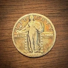 1923 Standing Liberty Quarter - Good Condition - Toned! - Old US 90% Silver