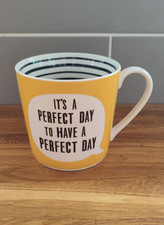 Perfect Day Mug. Yellow. Stripes. Say it loud. Mug Factory.