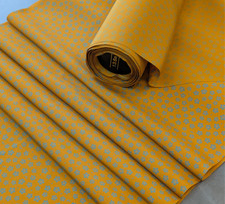 Authentic Japanese Kimono Bolt Silk 100 Orange Blue Flowers Chirimen 12m Unused