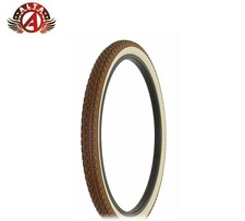 ALTA BICYCLE WIRE BEAD TIRE 24 x 2.125 BROWN/CREAM HEAVY DUTY DIAMOND TREAD.