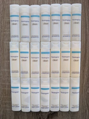 Neutrogena Clean Normalizing Shampoo Conditioner Lotion Travel Size 1 oz each