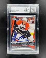 2009-10 Upper Deck Young Guns James van Riemsdyk #207 signed BAS 10 auto