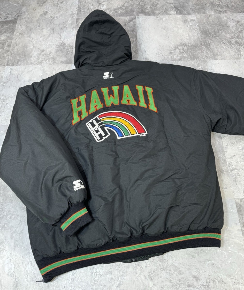 Vintage 90s University Of Hawaii Rainbows Starter Jacket Parka Men