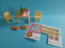 PLAYMOBIL Puppenhaus - GEDECKTER TISCH + ST&Uuml;HLE f&uuml;r KINDERGEBURTSTAG PARTY NEU