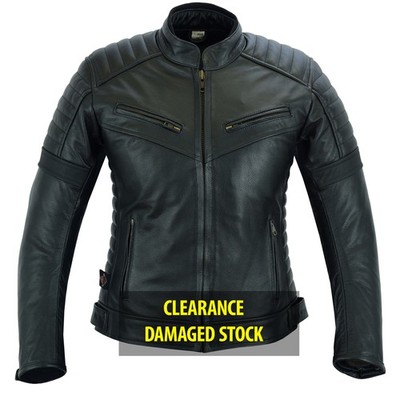 Leder Damen Motorrad Jacke mit Rüstung schwarz Motorrad Touring Biker CE