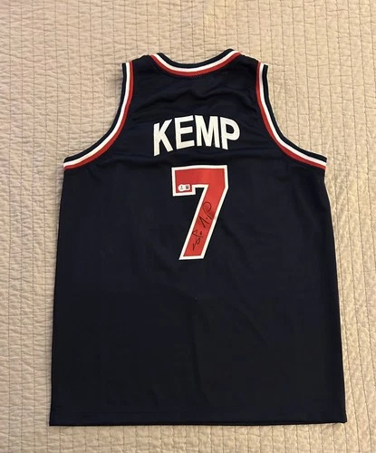 Shawn Kemp Signed USA Basketball Jersey with Becket Witnessed COA