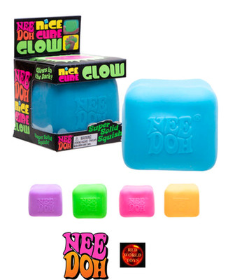 ORIGINAL Needoh Nice Cube Glow in Dark 6cm Fidget Stressabbau Spielzeug Farbe wählbar