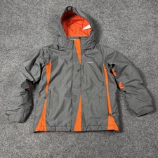 Patagonia Jacket Boys 8 Gray Orange H2No Waterproof Insulated Hooded Ski Winter